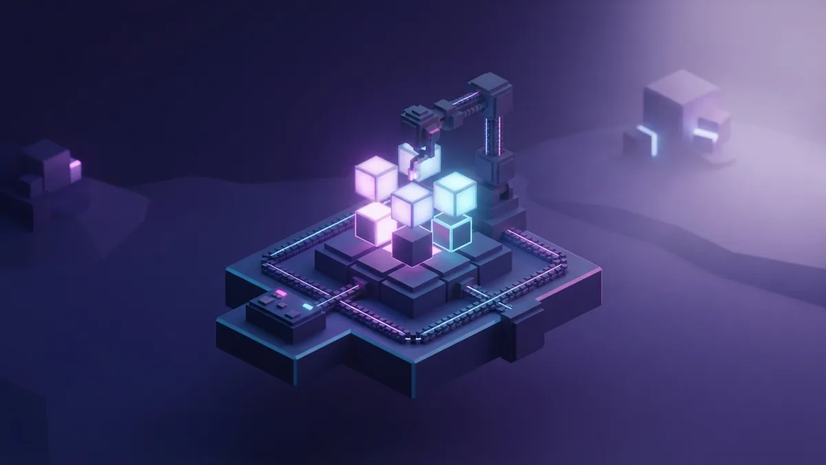 Troubleshooting a voxel controller setup Voxel repair station with a controller and glowing tracks for fixing input problems